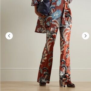 ETRO Floral Velvet Flare Pants